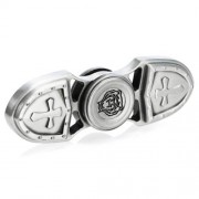 ZINC ALLOY GYRO STYLE STRESS RELIEVER PRESSURE REDUCING TOY FOR OFFICE WORKER (SILVER)