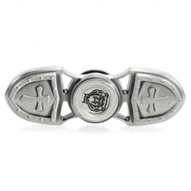 ZINC ALLOY GYRO STYLE STRESS RELIEVER PRESSURE REDUCING TOY FOR OFFICE WORKER (SILVER)
