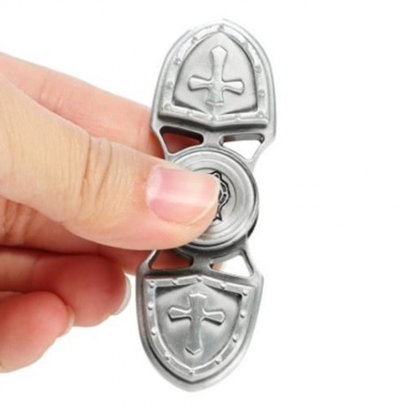 ZINC ALLOY GYRO STYLE STRESS RELIEVER PRESSURE REDUCING TOY FOR OFFICE WORKER (SILVER)