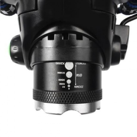 SHENGFEIHUO LED T6 HARD LIGHT ZOOM RECHARGEABLE HEAD LAMP (BLACK)
