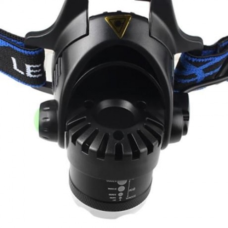 SHENGFEIHUO LED T6 HARD LIGHT ZOOM RECHARGEABLE HEAD LAMP (BLACK)