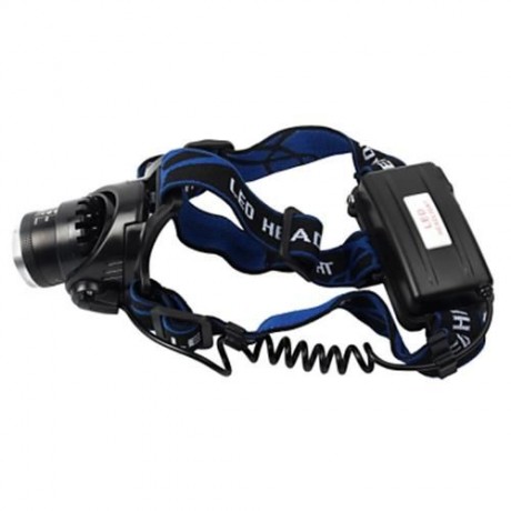 SHENGFEIHUO LED T6 HARD LIGHT ZOOM RECHARGEABLE HEAD LAMP (BLACK)