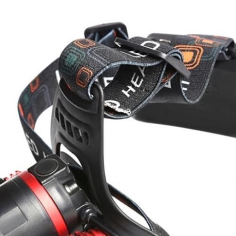 SHENGFEIHUO LED HARD LIGHT ZOOM RECHARGEABLE MINER LIGHT (RED)