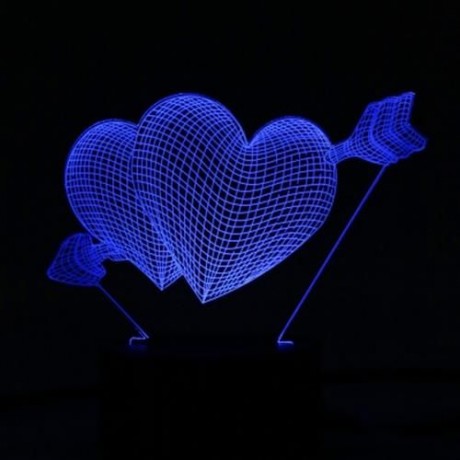 3D LED COLORFUL CREATIVE USB DESK LAMP NIGHT LIGHT (COLORFUL)