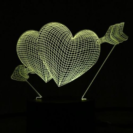 3D LED COLORFUL CREATIVE USB DESK LAMP NIGHT LIGHT (COLORFUL)