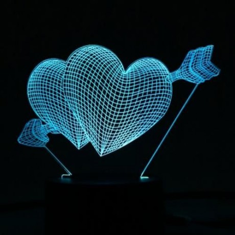3D LED COLORFUL CREATIVE USB DESK LAMP NIGHT LIGHT (COLORFUL)