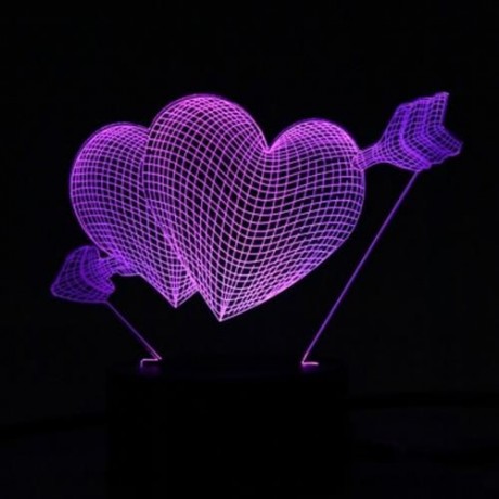 3D LED COLORFUL CREATIVE USB DESK LAMP NIGHT LIGHT (COLORFUL)