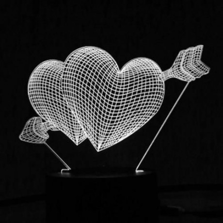 3D LED COLORFUL CREATIVE USB DESK LAMP NIGHT LIGHT (COLORFUL)