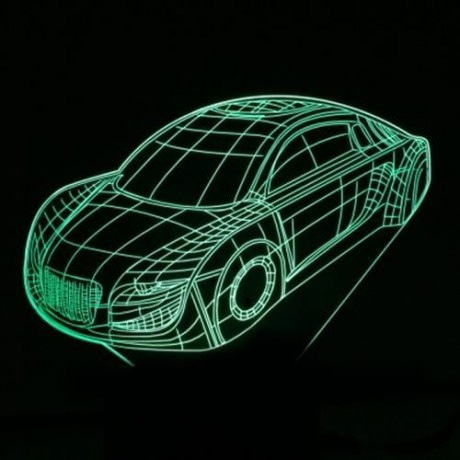 LED COLORFUL CREATIVE CAR STYLING USB 3D NIGHT LIGHT (COLORFUL)