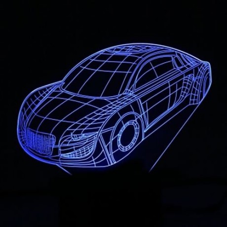 LED COLORFUL CREATIVE CAR STYLING USB 3D NIGHT LIGHT (COLORFUL)