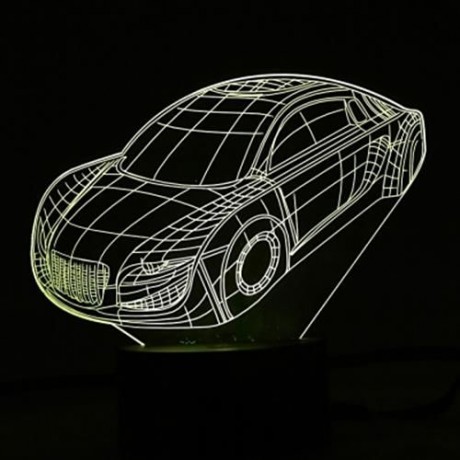 LED COLORFUL CREATIVE CAR STYLING USB 3D NIGHT LIGHT (COLORFUL)