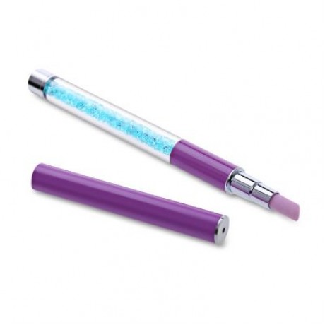Professional Fan-shaped Exfoliating Manicure Tool Pen (BLUE)