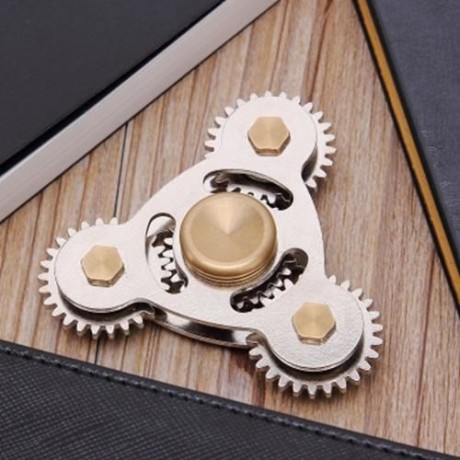 STRESS RELIEF TOY SPINNING TOY GEARS FINGER SPINNER (SILVER)