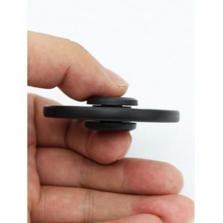 WHEEL FINGERTIP SPINNING TOP FINGER GYRO FOCUS TOY STRESS RELIEVER (BLACK)