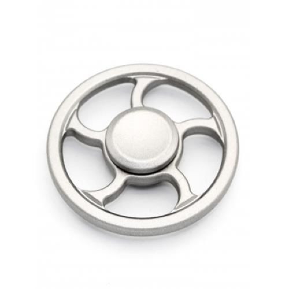 WHEEL FINGERTIP SPINNING TOP FINGER GYRO FOCUS TOY STRESS RELIEVER (SILVER)