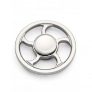 WHEEL FINGERTIP SPINNING TOP FINGER GYRO FOCUS TOY STRESS RELIEVER (SILVER)