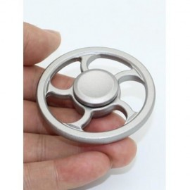 WHEEL FINGERTIP SPINNING TOP FINGER GYRO FOCUS TOY STRESS RELIEVER (SILVER)