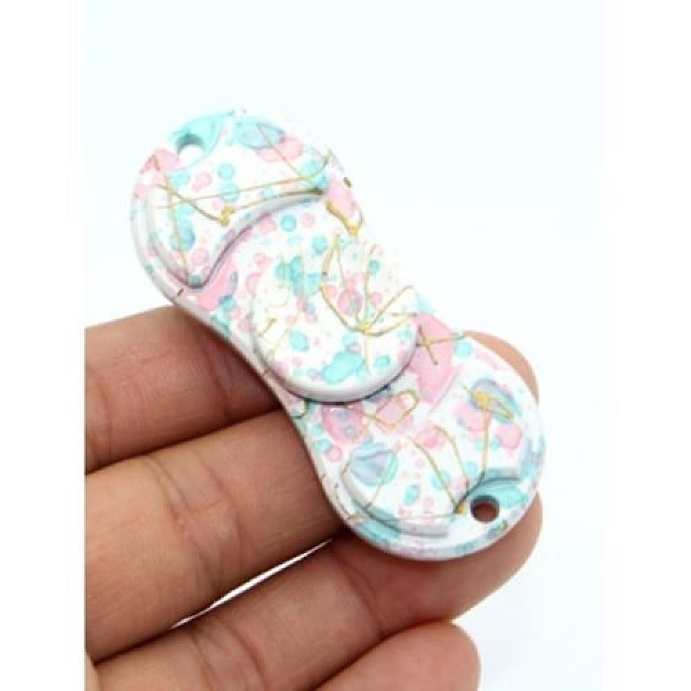 FOCUS TOY STRESS RELIEVER COLORFUL DOT FINGER GYRO SPINNER (MULTICOLOR)