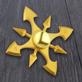 METAL SPINNER TOY STRESS REDUCER FINGER GYRO (GOLDEN)