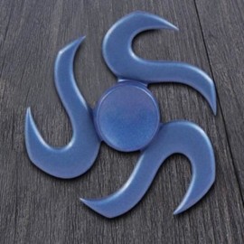 STRESS RELIEF FOCUS TOY METAL FINGER GYRO (OCEAN BLUE)