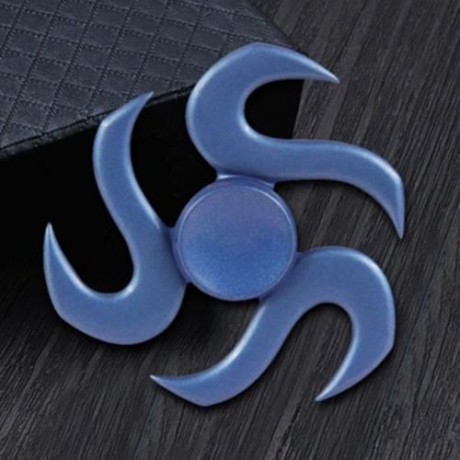 STRESS RELIEF FOCUS TOY METAL FINGER GYRO (OCEAN BLUE)