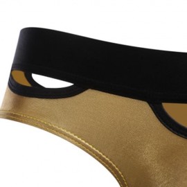 SEXY HOT STAMPING ELASTIC BAND MALE BRIEFS (GOLDEN)