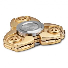 TITANIUM ALLOY GYRO STRESS RELIEVER PRESSURE REDUCING TOY FOR OFFICE WORKER (GOLDEN)