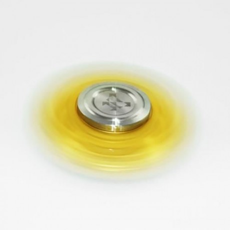 TITANIUM ALLOY GYRO STRESS RELIEVER PRESSURE REDUCING TOY FOR OFFICE WORKER (GOLDEN)