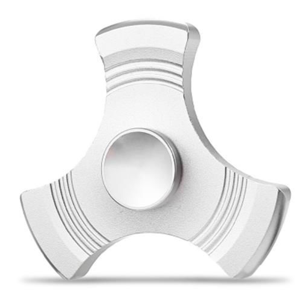 THREE-BLADE GYRO STRESS RELIEVER PRESSURE REDUCING TOY FOR OFFICE WORKER (SILVER)