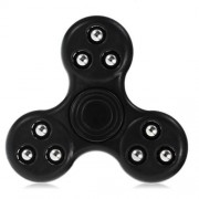 GYRO STRESS RELIEVER PRESSURE REDUCING TOY WITH NINE BEAD DECOR FOR OFFICE WORKER (BLACK)