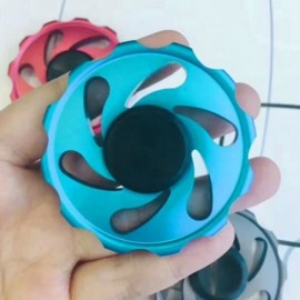 STRESS RELIEF FIDDLE TOY WHEEL FINGER SPINNER (BLUE)