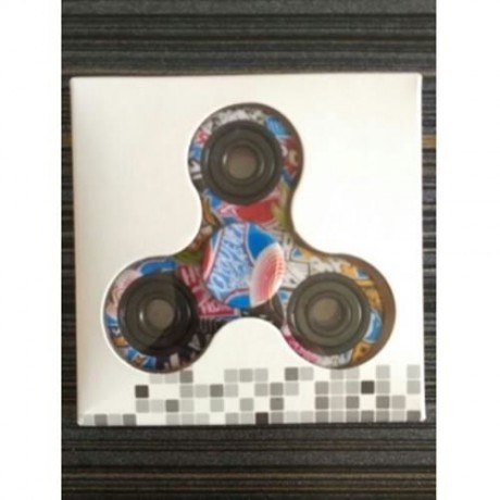 PATRIOTIC HEART STRESS RELIEVER FOCUS TOY FIDGET SPINNER (BLUE)