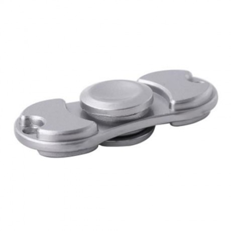 ALLOY MATERIAL HAND SPINNER PRESSURE REDUCING TOY (SILVER)