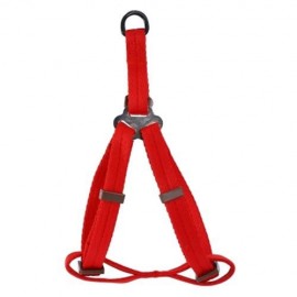 KIMPETS THREE-PIECE SUIT PET HARNESS LEASH (RED)