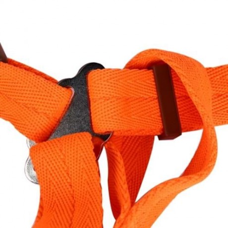 KIMPETS THREE-PIECE SUIT PET HARNESS LEASH (ORANGE)