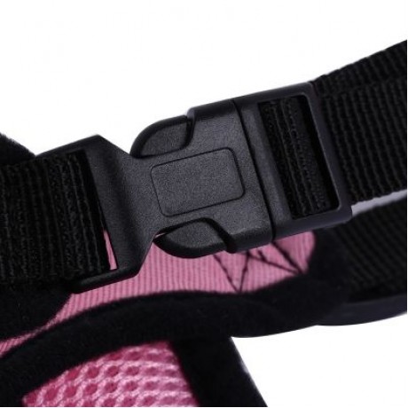 Kimpets Pet Harness Leash Soft Mesh Dog Cat Vest (PINK)