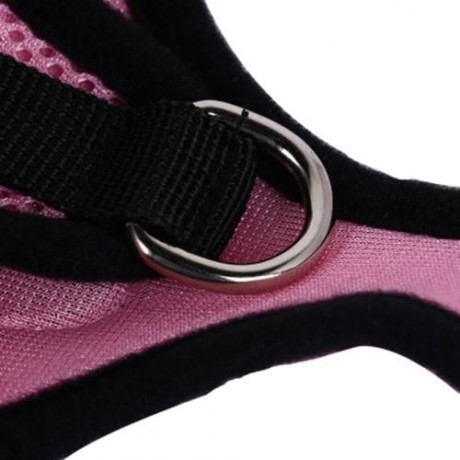 KIMPETS PET HARNESS LEASH SOFT MESH DOG CAT VEST (PINK)