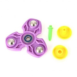 ABS DURABLE GYRO STRESS RELIEVER PRESSURE REDUCING TOY FOR OFFICE WORKER (PURPLE)