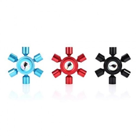 KELIMA ALUMINUM ALLOY ADHD FIDGET SPINNER RUDDER SHAPE STRESS RELIEVER TOY RELAXATION GIFT