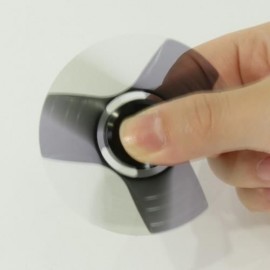 HAND SPINNING FIDGET TOY FINGER GYRO FOR AUTISM (BLACK)
