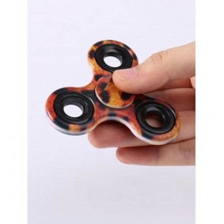 STRESS RELIEF FIDDLE TOY CAMOUFLAGE FINGER SPINNER (LEOPARD)