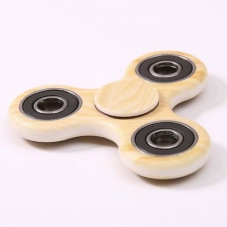 WOOD GRAIN STRESS RELIEF TOY FIDGET SPINNER (ORANGE)