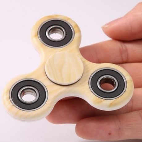WOOD GRAIN STRESS RELIEF TOY FIDGET SPINNER (ORANGE)