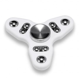 TRIANGLE GYRO STYLE STRESS RELIEVER PRESSURE REDUCING TOY FOR OFFICE WORKER (WHITE)