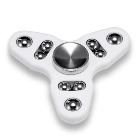 TRIANGLE GYRO STYLE STRESS RELIEVER PRESSURE REDUCING TOY FOR OFFICE WORKER (WHITE)