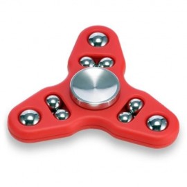 TRIANGLE GYRO STYLE STRESS RELIEVER PRESSURE REDUCING TOY FOR OFFICE WORKER (RED)