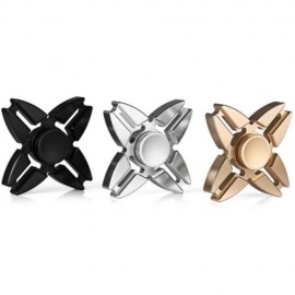 FOUR-POINTED STAR GYRO STRESS RELIEVER PRESSURE REDUCING TOY FOR OFFICE WORKER (SILVER)