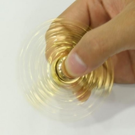STRESS RELIEF TOY THREE-BLADE FIDGET HAND SPINNER (GOLDEN)