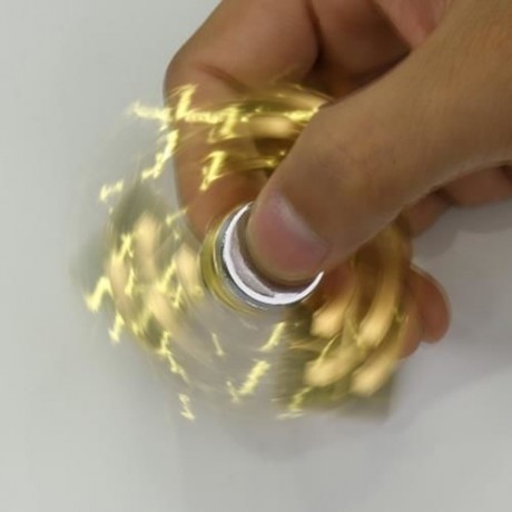 TRI GRID ALLOY FIDGET SPINNER FINGER PLAYTHING (GOLDEN)