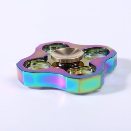 COLORFUL HOLLOW OUT FIDGET METAL FINGER SPINNER (COLORFUL)
